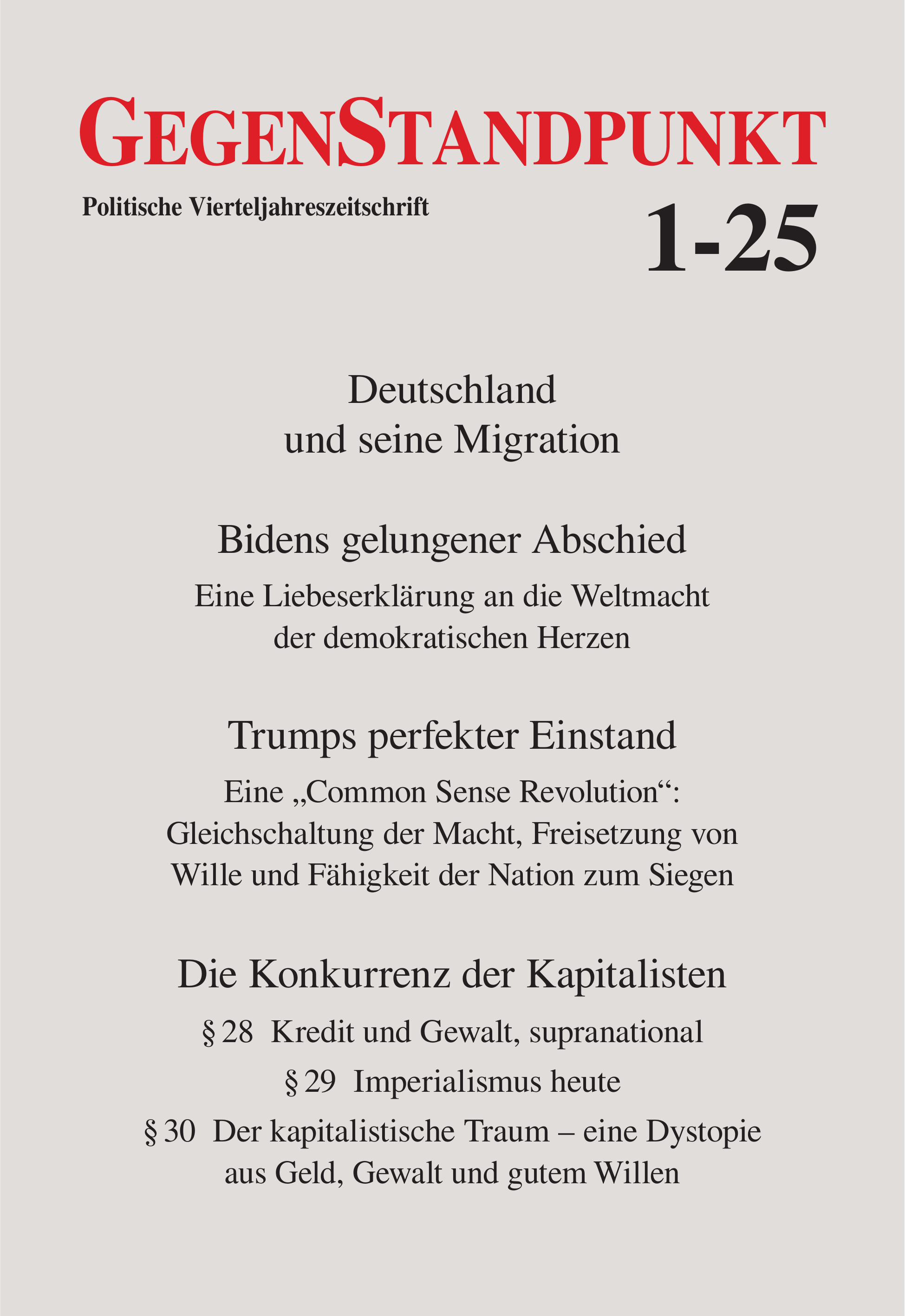 GegenStandpunkt 1-25